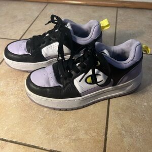 Champion Court Low Color Block Black & Purple Shoes Women’s Size 7.5